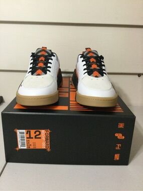 MSCHF Men's White & Orange Low-Top Sneakers